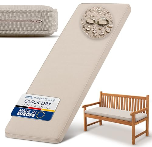 Beautissu Bankauflage Outdoor Wasserdicht UV-Beständig Bezug abnehmbar