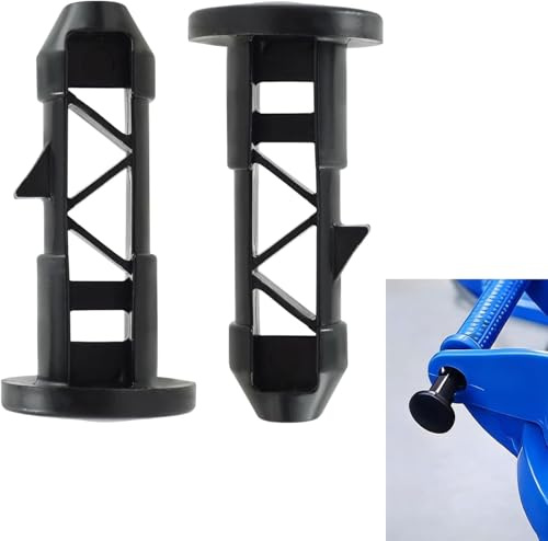 Merzio 2 PCS Wheelie Bin Lid Hinge Pins, Durable Plastic Replacement Plugs for 120L/240L Outdoor Trash Bins Universal Fit for Household and Commercial Wheelie Bin Hideaways, Black