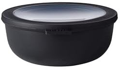 Mepal - Bol multi-usage Cirqula - Nordic black - capacité 1250 ml - couvercle amovible - incassable - étanche – stockage au congélateur, stockage à froid – passe au lave-vaisselle