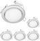 ledscom.de LED Decken-Einbaustrahler RUBA chrom matt GX30,525W je 560lm weiß rund flach 107mm Ø Lochkreis ca. 83-100mm Ø 5er Set