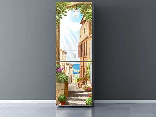 Oedim Vinilo para Frigorífico Italia 185 x 60 cm | Adhesivo Resistente y de Fácil Aplicación | Pegatina Adhesiva Decorativa de Diseño Elegante