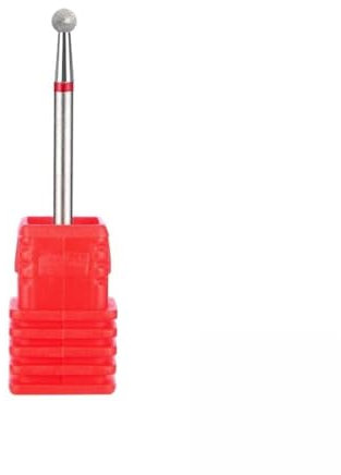 Natury Nails Fresa de Diamante para Torno de uñas. Broca de bola redonda de 3.3 mm para Torno de uñas. Manicura Rusa, Pedicura, Cutícula (Grano Fino)