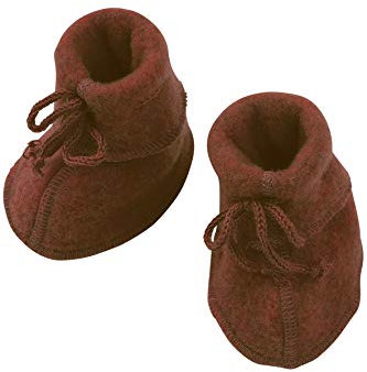 Engel Natur, Baby-Schühchen Fleece, 100% Wolle (kbT) (50-56, Zimt Melange)