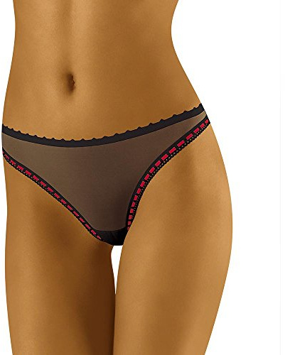 Wolbar String Dame Dessous Borte WB307, Schwarz,M