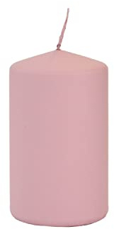 INNA-Glas Stumpenkerze LYCANTHIA, Frosted Pastel, altrosa, 10cm, Ø6cm, 33h | Votivkerze
