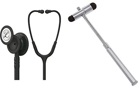 Stetoscopio per il monitoraggio 3M™ Littmann® Classic III™, testina Black Edition, tubo auricolare nero & Gima Martello Neurologico Classico, Buck Classic, Senza Lattice