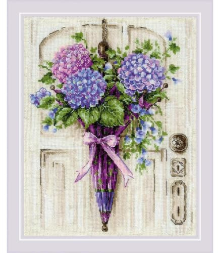 RIOLIS Counted Cross Stitch Kit 9.5X11.75-Umbrella Wreath (14 Count)