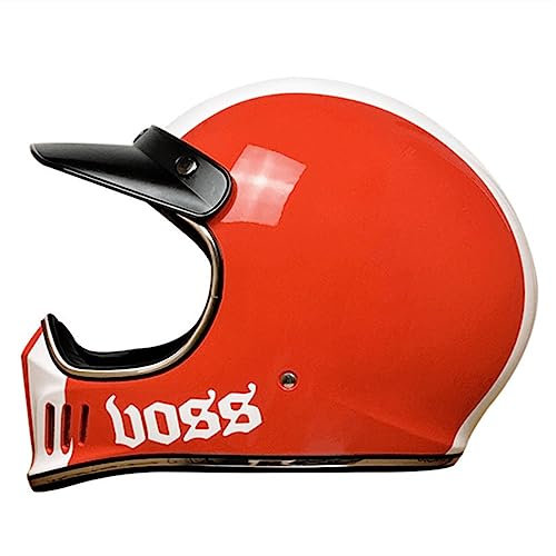 MOTESEN Integralhelme Retro-Motorräder Helm für Unisex Cruiser Integralhelme ABS Standard Motorrad Vier Jahreszeiten