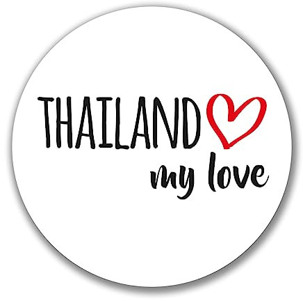 Huuraa Aufkleber Thailand my love Geschenk 10cm Sticker Thailand Geschenkidee