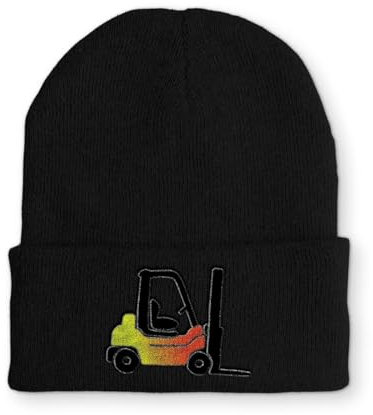 tshirtladen Mütze mit Stick Stapler Beanie Spruchmütze Strickmütze Wintermütze, Farbe: Black