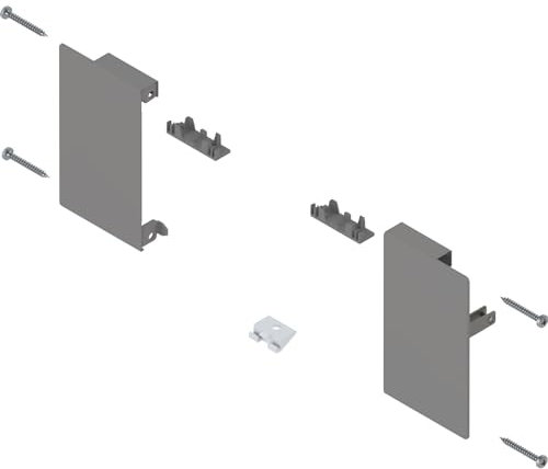 BLUM MERIVOBOX - Soporte frontal para cajón interior, altura M, color gris orión mate