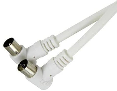 Conector de Antena coaxial RG59, 1.5m, Color Blanco, Ideal para instalaciones de TV y Sistemas de transmisión de señal.