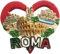 Kühlschrankmagnet Rom Italien Roma Reise Souvenir Kühlschrank Dekoration Magnet 3D handbemalt Handwerk