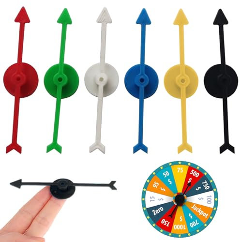Csafyrt 6pcs Arrow Spinner 3,9 -Zoll -Brettspiel Spinner in 6 Farben Plastik für Klassenzimmer Home School Lustiges Partyspiel