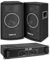 Vonyx Lautsprecher SL6 - PA Anlage Komplettset, 500 Watt Musik Anlage, DJ Boxen Set, Lautsprecher mit Verstärker und Kabel, Lautsprecherset, Soundanlage, Musik Boxen, PA Komplett Set - Schwarz