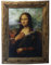 steelplant Stona Lisa Großer lebendiger Stoff, bedruckter Stoff, Mona Lisa Smoking Weed Joint Remix Tapisserie, hochauflösender Druck auf Polyester mit genähtem Rand
