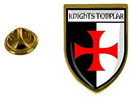 Akachafactory Anstecknadel Flagge Tempelritter Kreuz Jerusalem Knight Templar