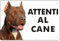 Pubblimania PITBULL cartello targa Attenti al Cane in metallo Alluminio Rigido, spessore 3mm (Pitbull 20x15)