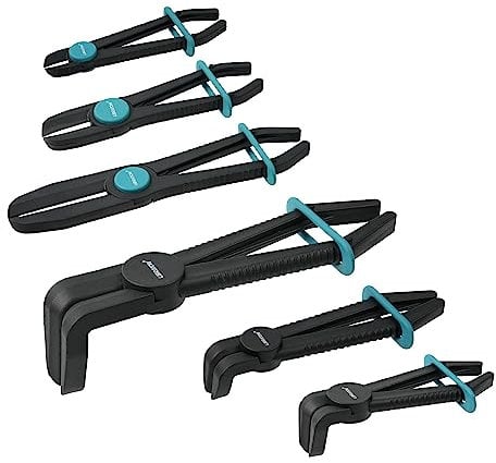 Libraton Pinces Durite, Pince a Collier Durite, Pince de Serrage, 6pcs Pinces Tuyaux Flexibles, Pince à Collier de Serrage, Pince Durite Carburant, Outil de Serrage pour Tuyaux de Frein