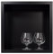 BALNEO Wall-Box ONE Niche de Douche Inox Noir 30x30x10cm, Niche de Douche Murale Noire, Etanche, Installation de Niche Flexible, Niche Pour Ustensiles de Salle de Bain, Sans Carrelage