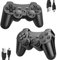 Lunriwis Controller per PS3, confezione da 2 controller Bluetooth wireless per PS3, joystick a doppia vibrazione a 6 assi con cavo di ricarica, joystick remoto ricaricabile con cavo di ricarica per