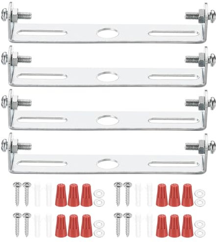 PATIKIL 95mm (3.74) Universal Light Fixture Mounting Bracket Kit, 4 Set Light Crossbar Ceiling Light Plate with Screw for Wall Light Ceiling Light Pendant Chandelier