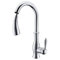 Wasserhahn Küche - Küchenarmatur Mit Brause Ausziehbar, Messing Einhebel 360° Schwenkbar Spültischarmatur Mischbatterie Mit 2 Strahlarten, Hoher Auslauf Armatur Küche, Chrom, Silber