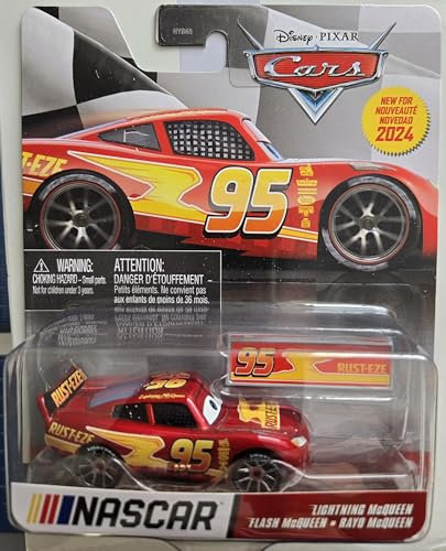 Disney Cars NASCAR Lightning McQueen Die-Cast Car, Neu für 2024