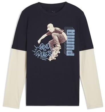 PUMA Jungen MID90s Layered Langarmshirt
