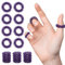 20 Stück Akupressurringe Stachelige Sensorische Finger Massage Ring Fingermassagering, Geräuschlose Entspannende Massageringe für Fingerspitze der Erwachsene und Jugendliche (Lila)