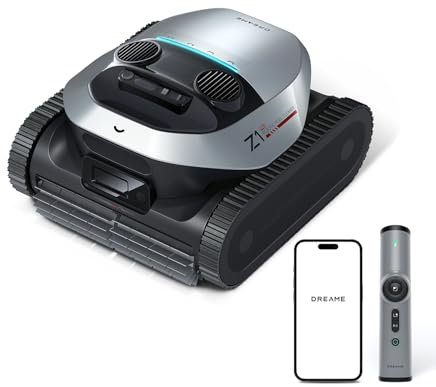 DREAME Z1 Pro robot nett. piscine sans fil, détect. avancée de la piscine, planif. optim. du parcours, aspi. puissante, nettoie fond, parois et ligne d'eau, pour piscines hors-sol et enterrées de 200㎡