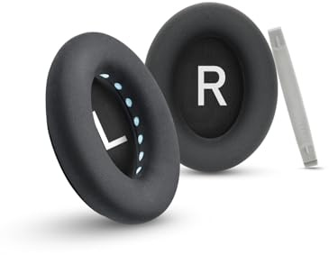 SILVIP Silicone Ear Pads for Bose QuietComfort 35 & 35 II Headphones, Replacement Ear Cushions Earpads for Bose QC25/ QC15/ QC2/ Ae2/ Ae2i/ Ae2W/ Sound Link/SoundTrue Headphones (Black)