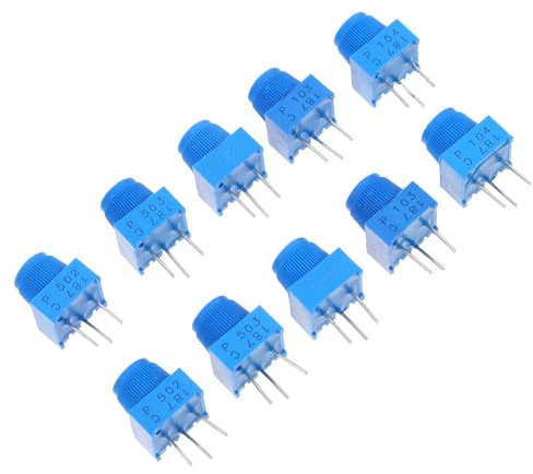 TOYZFRIENDY 10 Stück Trimmer Potentiometer Sortiment mit Drehknopf Präzise Widerstandswerteinstellung Kunststoff und Eisenmaterial Vielseitig für Elektronische Geräte und Leiterplatten