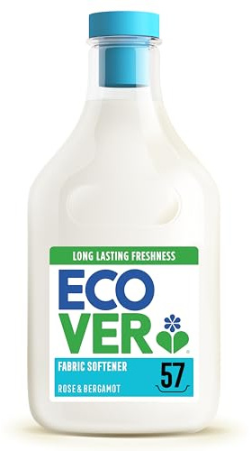 Ecover Fabric Softener, Rose & Bergamot, 57 Washes, 1.43L