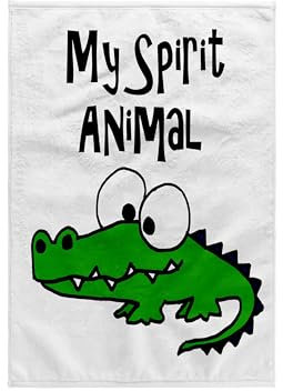 3dRose Funny Cool Alligator Spirit Animal for Gators Fans Handtuch, 15 x 22 cm