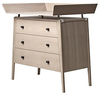Leander Linea by Kommode + Wickelaufsatz - Eiche