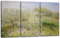 Printed Paintings Leinwand 3-teilig(120x80cm): Claude Monet - Frühling (Apfelbäume in der Blüte)