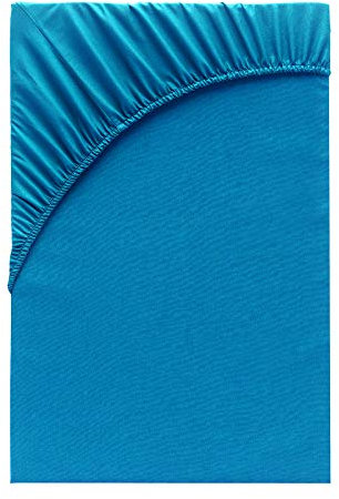 Class Home Collection Spannbettlaken Boxspringbett Wasserbett 180x200cm - 200x220cm Jersey Baumwolle Petrol