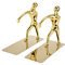 Gold Man Buchstützen, Stilvolle Dekoration Einzigartiges Design Edelstahl Man Buchstützen mit Polsterung für das Büro für Zuhause