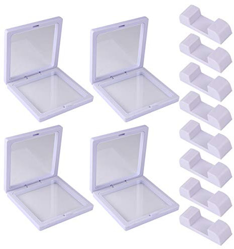 Zerodeko Medaillon Vitrine Schwimmender Schmuck Aufbewahrungsbox Transparenter Rahmen Geh?use Halskette Armbandhalter Medaillon Display St?nder Displayrahmen für Home Shop Schmuck