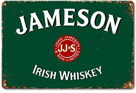 Ykhijet Retro Vintage Funny 8x12 Whiskey Metal Aluminum Sign Garage Kitchen Decor Bar Pub Club Cafe Home Restaurant Wall Decor Art Sign Post Gifts for Man