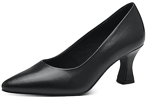 MARCO TOZZI Damen Pumps aus Leder Elegant, Schwarz (Black), 39