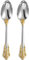 KEAWELL 2-Piece Gorgeous Large Serving Spoon, 18/10 Stainless Steel, Fine Large Serving Spoon, Sturdy Tablespoon, Dishwasher Safe, 9.4 (Gold Accent)