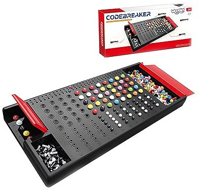 woopie! Code Breaker Spiel - Geheimcode & Mastermind Brettspiel - Denkspiel Set - Strategie Familienspiel - Lernspielzeug für Kinder & Erwachsene, Blau,schwarz