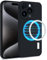 MyGadget Cover [ MagSafe ] per Apple iPhone 15 Pro - Custodia in Silicone Morbido a Doppio Strato – Case con Protezione Fotocamera & Fodera Interna - Nero