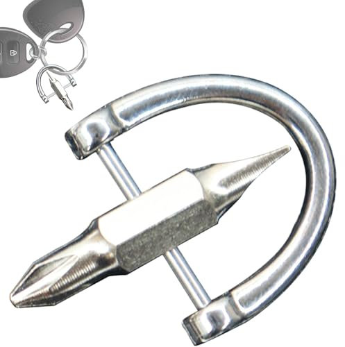 Tuxxjzm Tournevis Phillips Court,Petit Tournevis Phillips - Petit tournevis plat multifonctionnel Petit tournevis à tête plate,Tournevis à fente portable, tournevis à deux usages pour serrer les vis