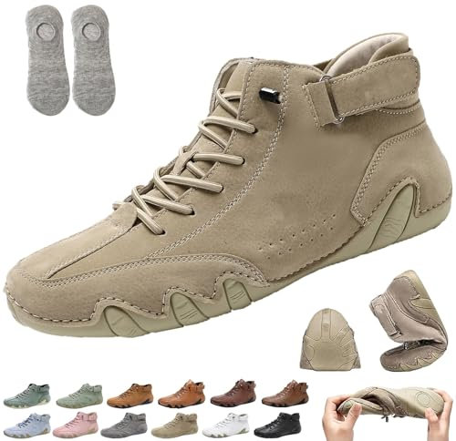 Nevova-Schuhe for Männer und Frauen, wasserdichte orthopädische Schuhe von Nevoldeck, Bequeme orthopädische Fußgewölbeunterstützung for den täglichen Gebrauch(Khaki,41 EU)