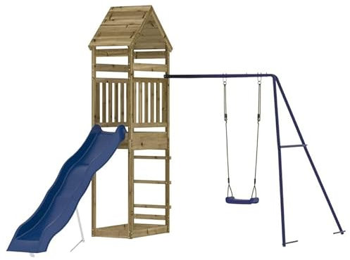 Spielturm aus imprägniertem Kiefernholz für draußen | Langlebig & wetterfest | Ideal für Garten & Spielplatz | Kinderfreundlich & sicher