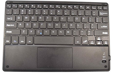 Theoutlettablet® Teclado Bluetooth (inalambrico) para Tablet Bq Edison 10.1 / Bq Edison 2 10.1 / Bq Edison 3 10.1 etc con Letra Ñ en español y Touchpad