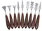 9PCS Professional Stainless Steel Spatula Paint Mixture Scraper Set Artist Oil Painting Palette Knife